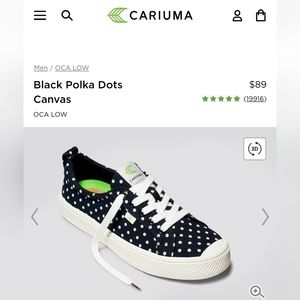 Cariuma OCA Low black and white polka dot